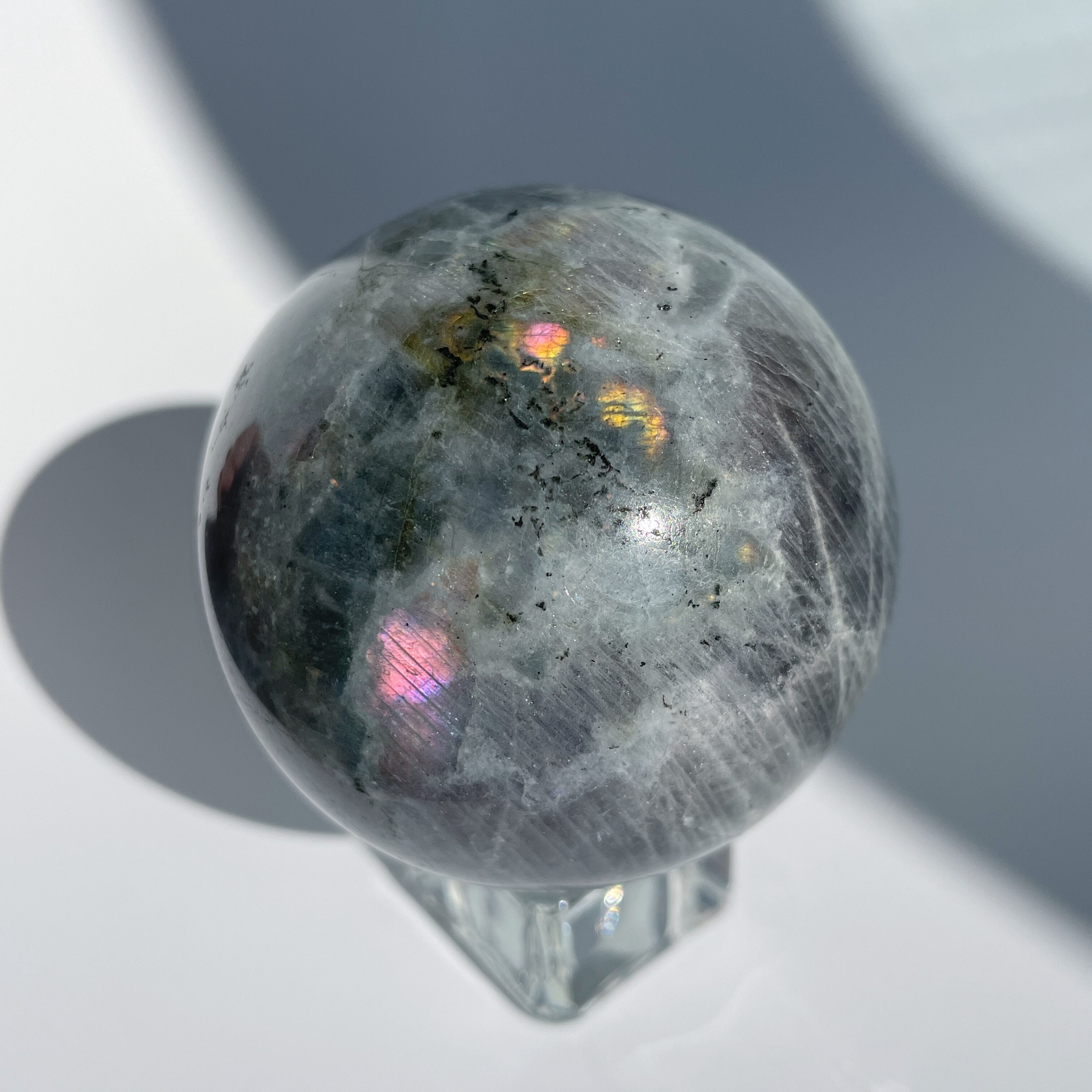 グレーのラブラドライト スフィア 03◇ Labradorite Sphere ◇天然石