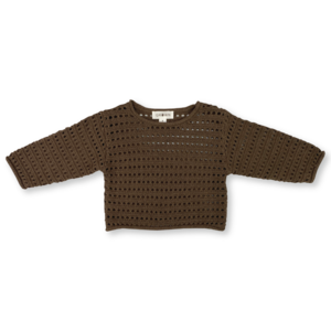 Grown /  Summer Open Knit Pull Over - Mud (1)