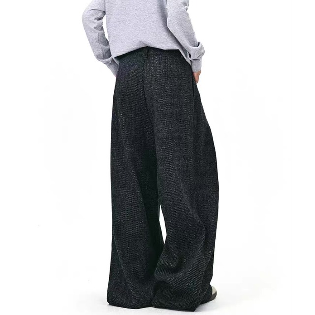 tucked wide suit pants　タックワイドスーツパンツ　J1648