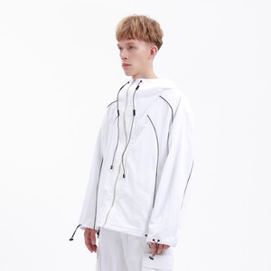 SALE 送料無料【HIPANDA ハイパンダ】メンズ ブルゾン MEN'S HIGH-COLLAR BLOUSON / WHITE