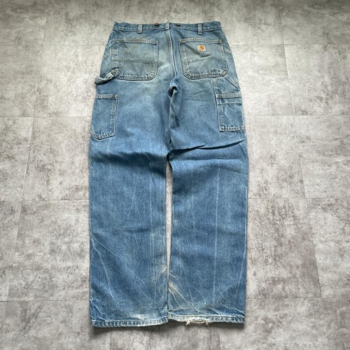 10s メキシコ製 デニム ダブルニー Carhartt W 32 L 31 詳細写真3