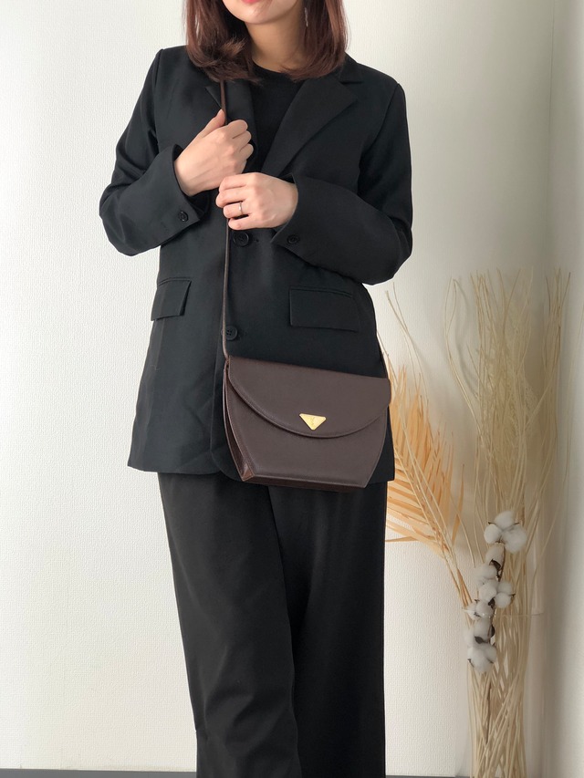 Yves Saint Laurent イヴ・サンローラン ショルダーバッグ ブラウン YSLロゴ レザー ハンドバッグ 2way vintage ヴィンテージ オールド 4de6fu