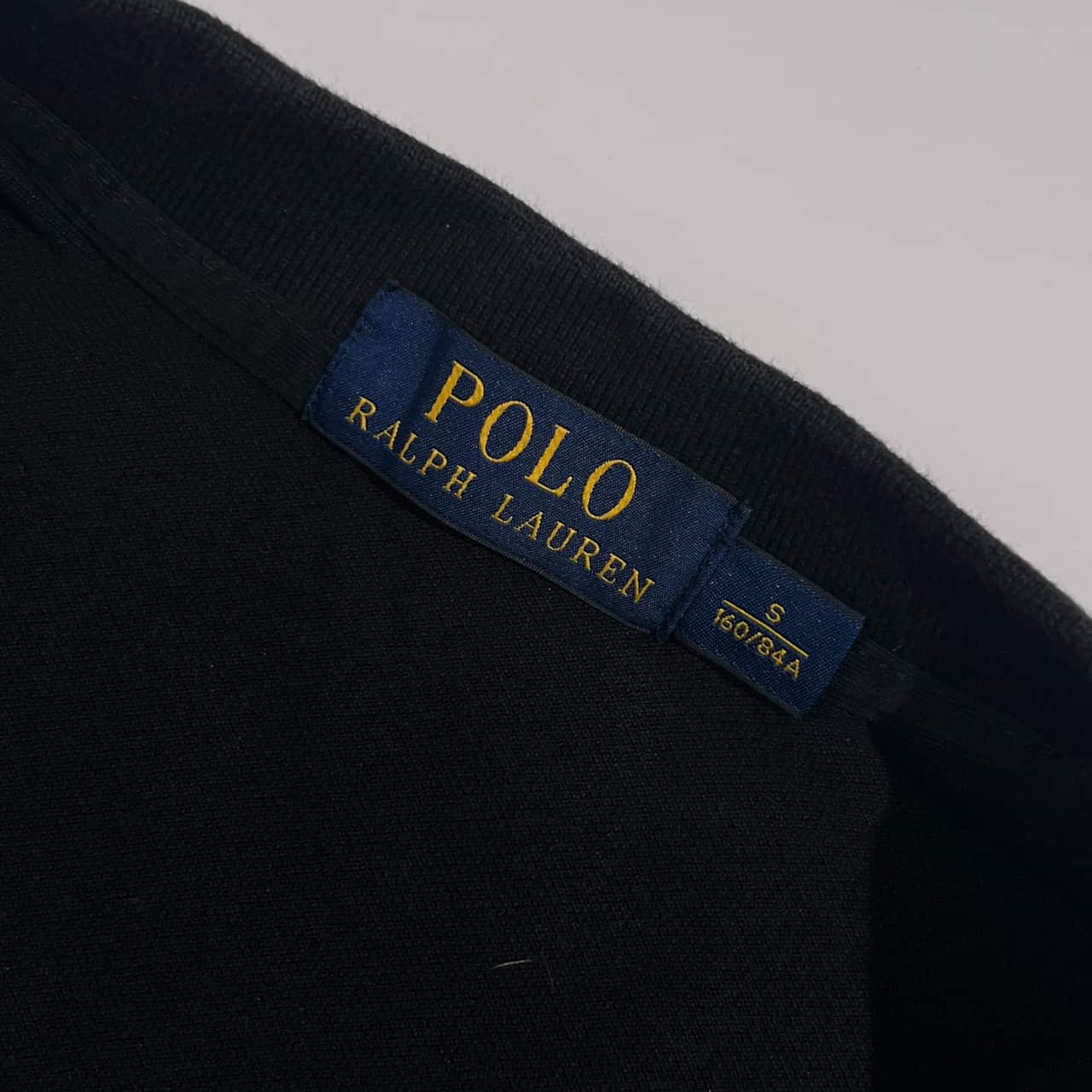 POLO RALPH LAUREN ポロ ラルフローレン 鹿の子 半袖 ポロシャツ S (160/84A) /ブラック系 レディース