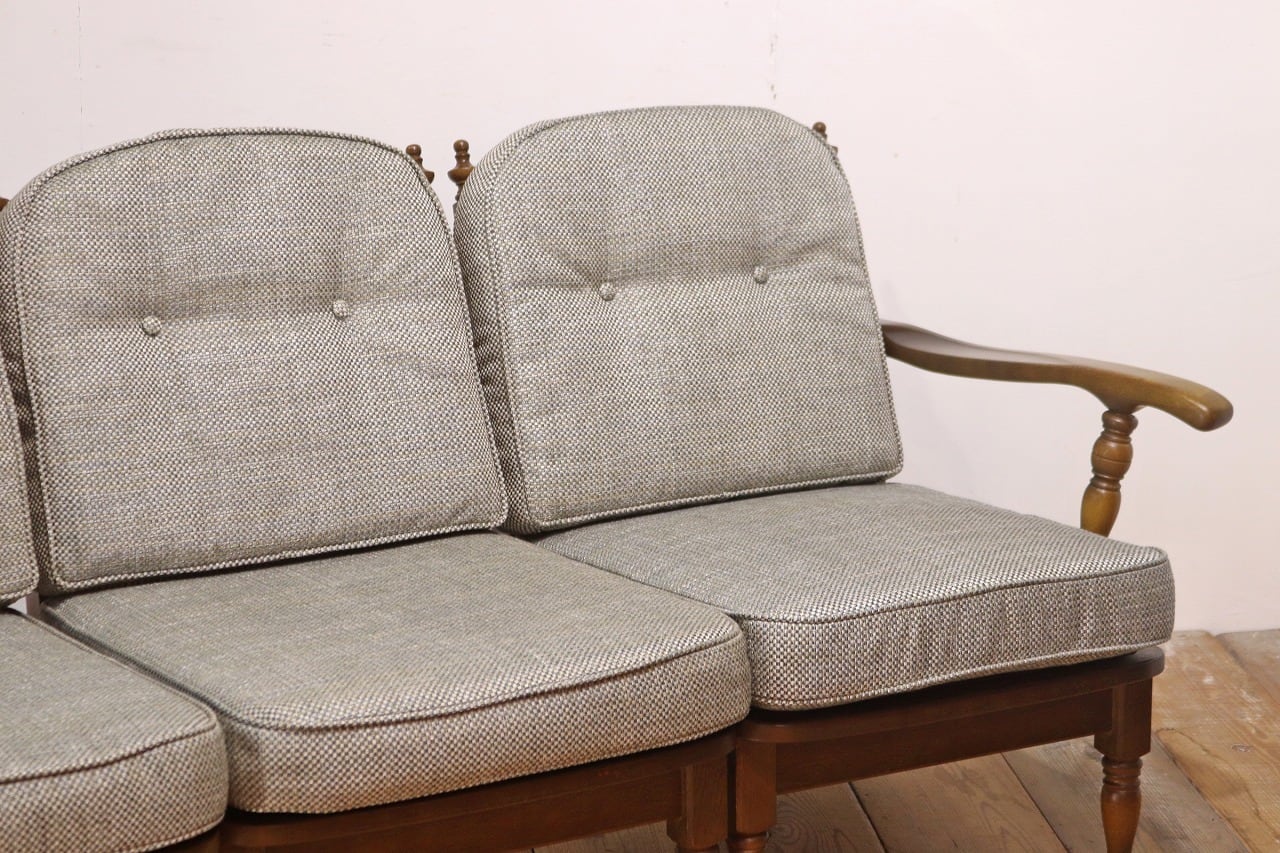 飛騨産業 キツツキ 穂高 オーク材 アーム 3Pソファ 3人掛け セパレート