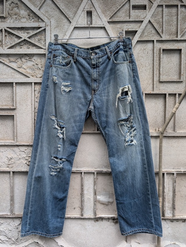 "LEVI'S" damaged baagy denim pants