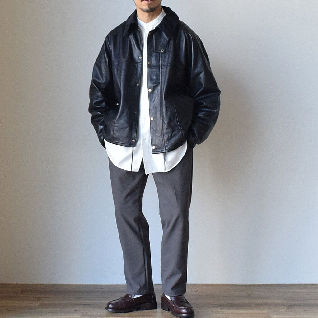 YOUSED】 REMAKE LEATHER DRIVERS JACKET 