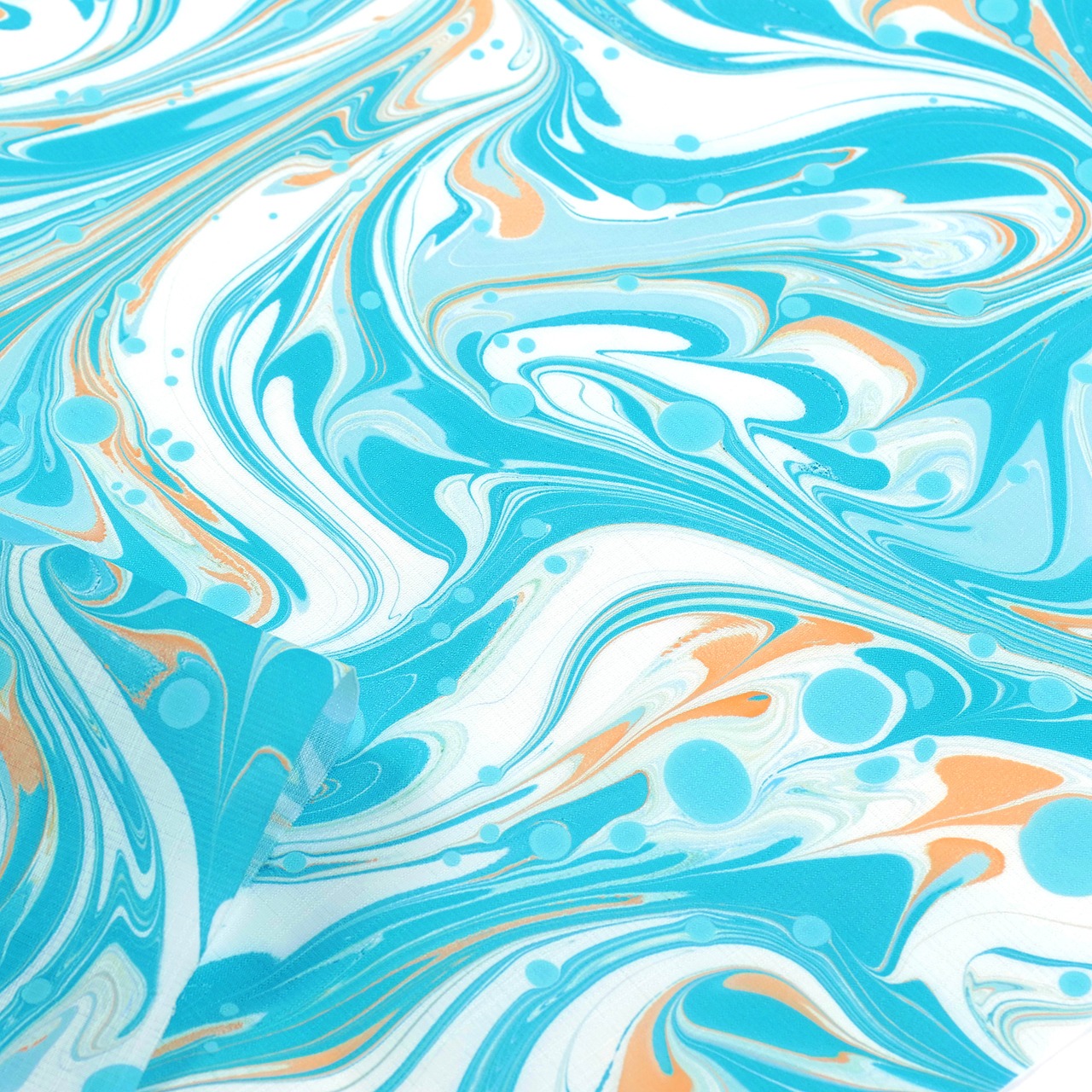 「真夏のオレンジ」〜マーブル柄×ドット〜セオアルファ