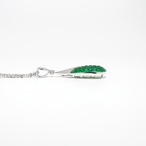 ミステリーセッティング グリーンガーネット ネックレス K18(WG) / 2.580ct / DA 0.300ct