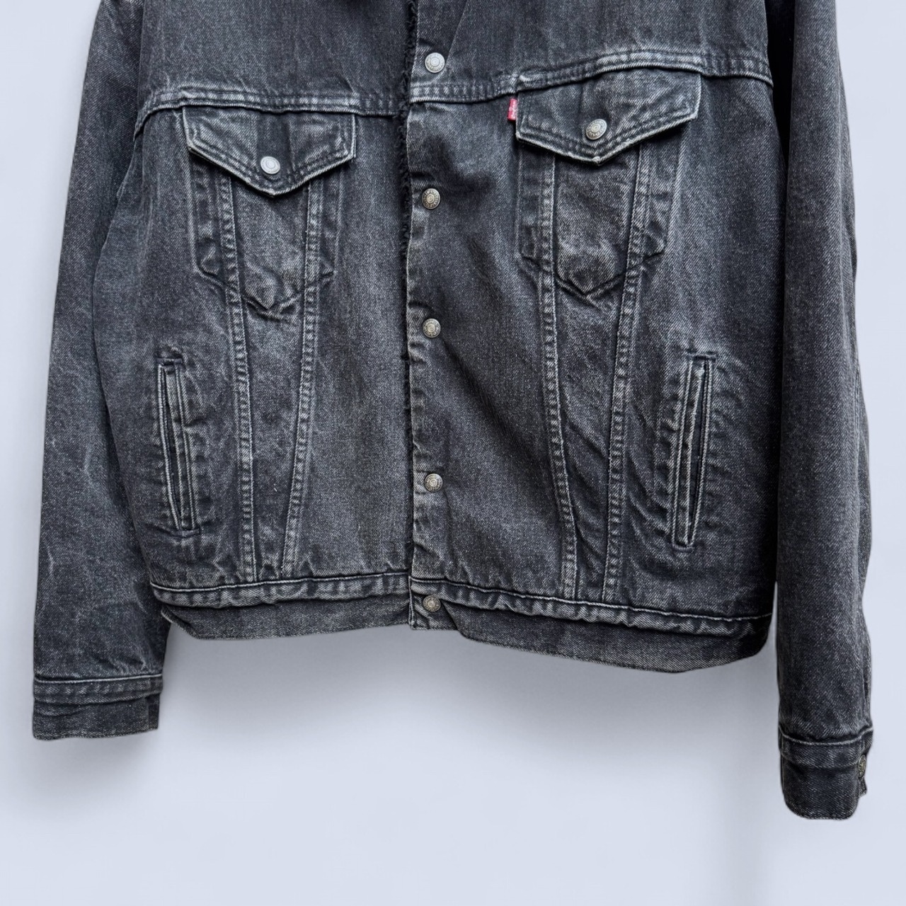 LEVI'S BLACK SHERPA TRUCKER JACKET
