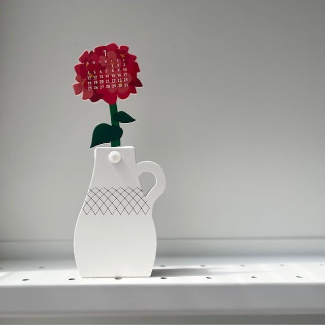 good morning calendar 2026   Flowers  グッドモーニングカレンダー2026