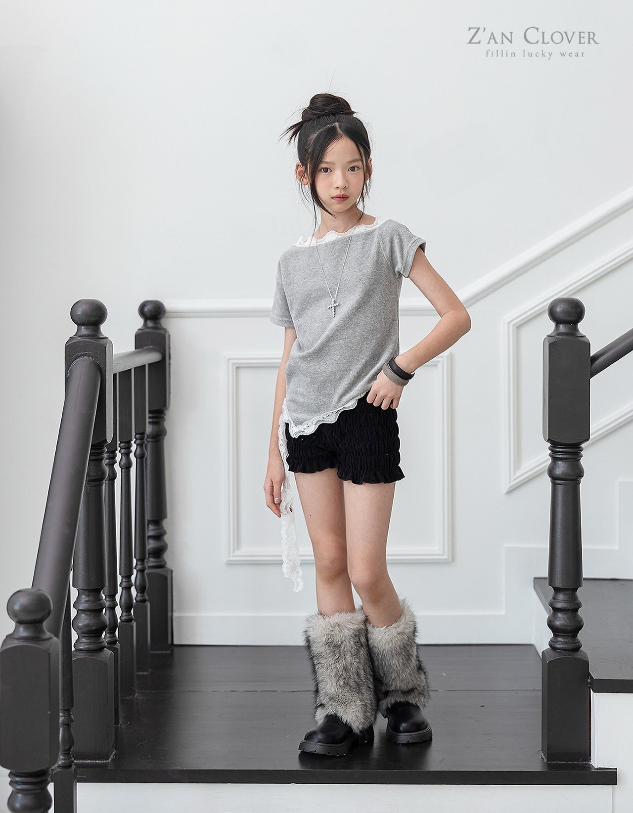 ZAN CLOVER［取寄］lace velour tee 26winter