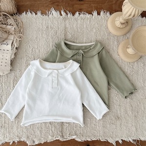 【BABY】秋新作　無地長袖シャツ