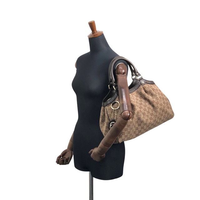 GUCCI グッチ GGキャンバス トートバッグ ブラウン スーキー ネップ ジャガード vintage ヴィンテージ オールド cyznyp