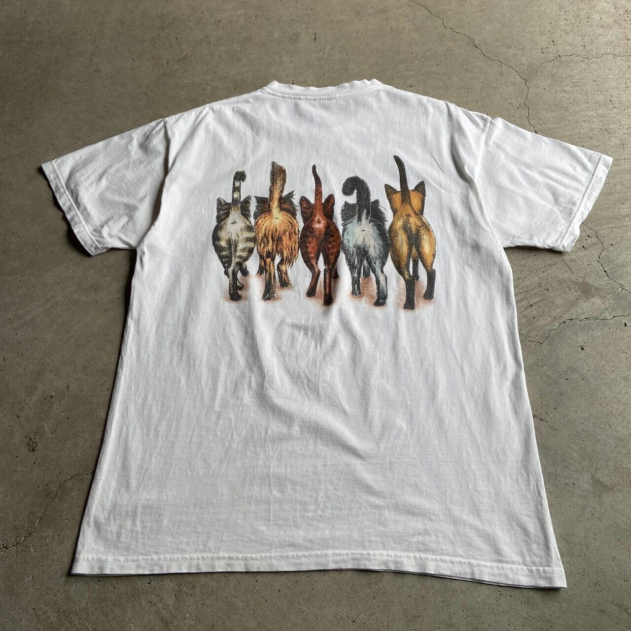 USA製 90年代 ネコ アニマル 両面プリントTシャツ メンズXL ...