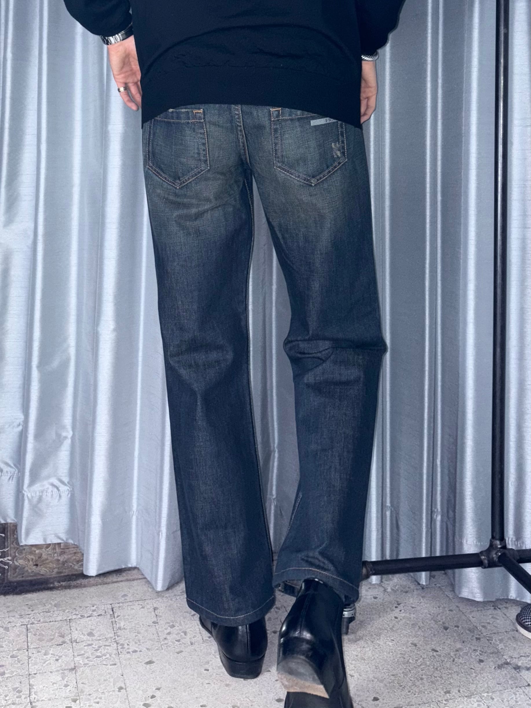 PRADA ブラック ブーツカットデニム PRADA boots-cut denim pants | NOIR ONLINE