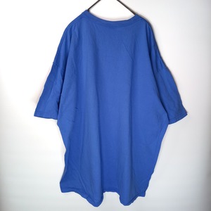 ギルダン　クルーネック　プリントTシャツ　オーバーサイズ　くすみブルー　2XL