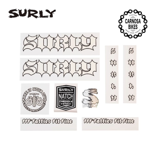 【SURLY】Born To Lose Decal Set  [ボーントゥールーズ デカールセット] White