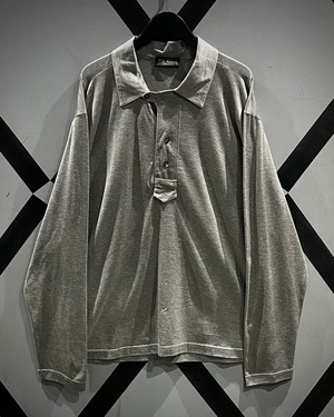 【X vintage】“変形” Gimmick Vintage L/S Polo Shirt