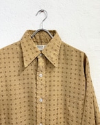 70s ARROW Cotton×Poly Jacquard Pattern Shirt
