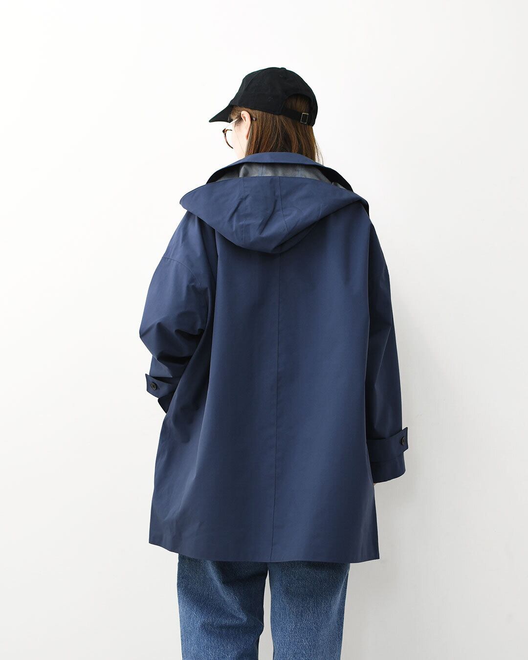 DANTON [ダントン] W 3-Layer Cloth Hooded Balmacaan Coat [DT