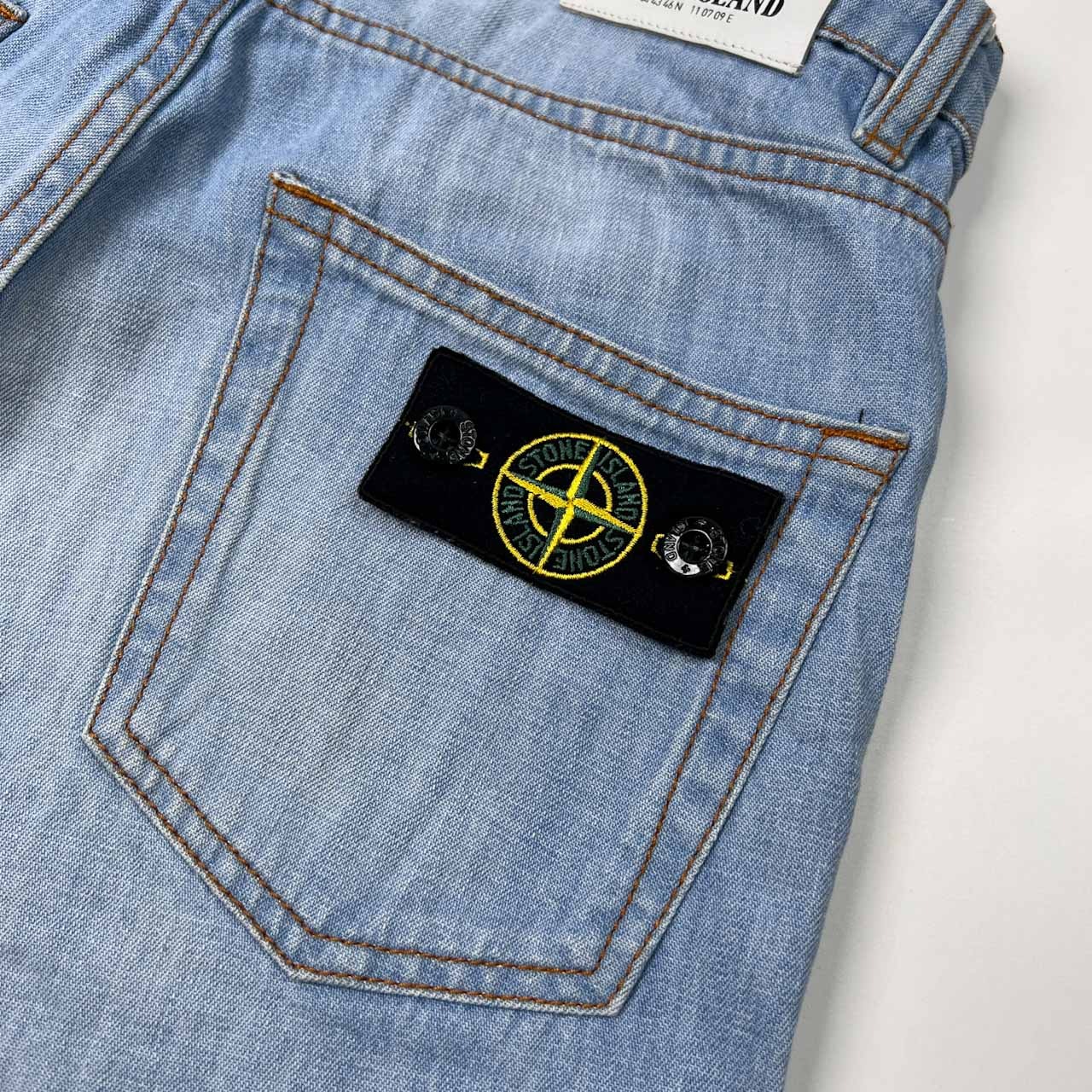 STONE ISLAND JUNIOR ストーンアイランド ジュニア ロゴ付き デニム ショーツ ショートパンツ ハーフパンツ 12/152