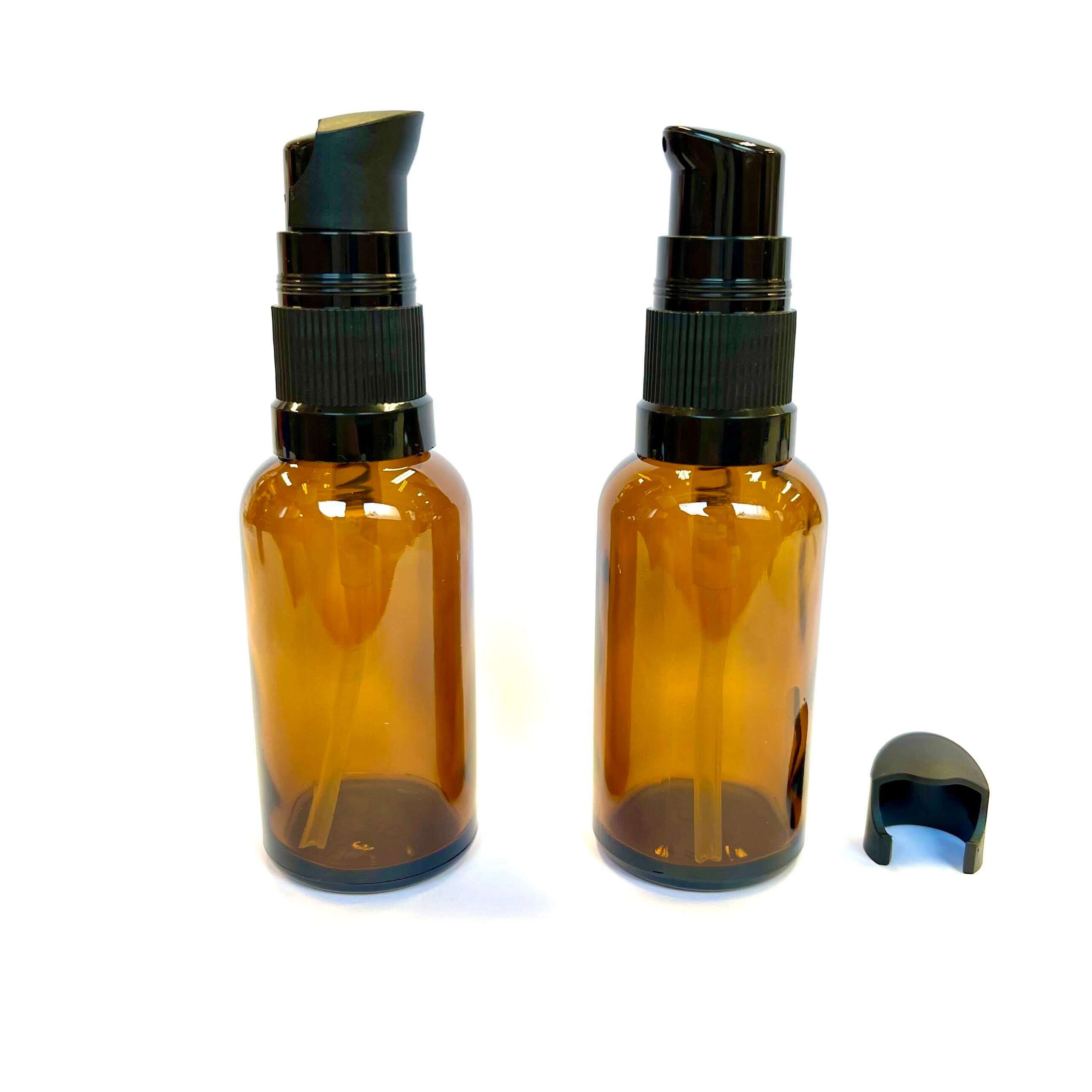 スタイリッシュ 遮光瓶 ブラウン ポンプ ボトル 】30mL 1本 茶 黒