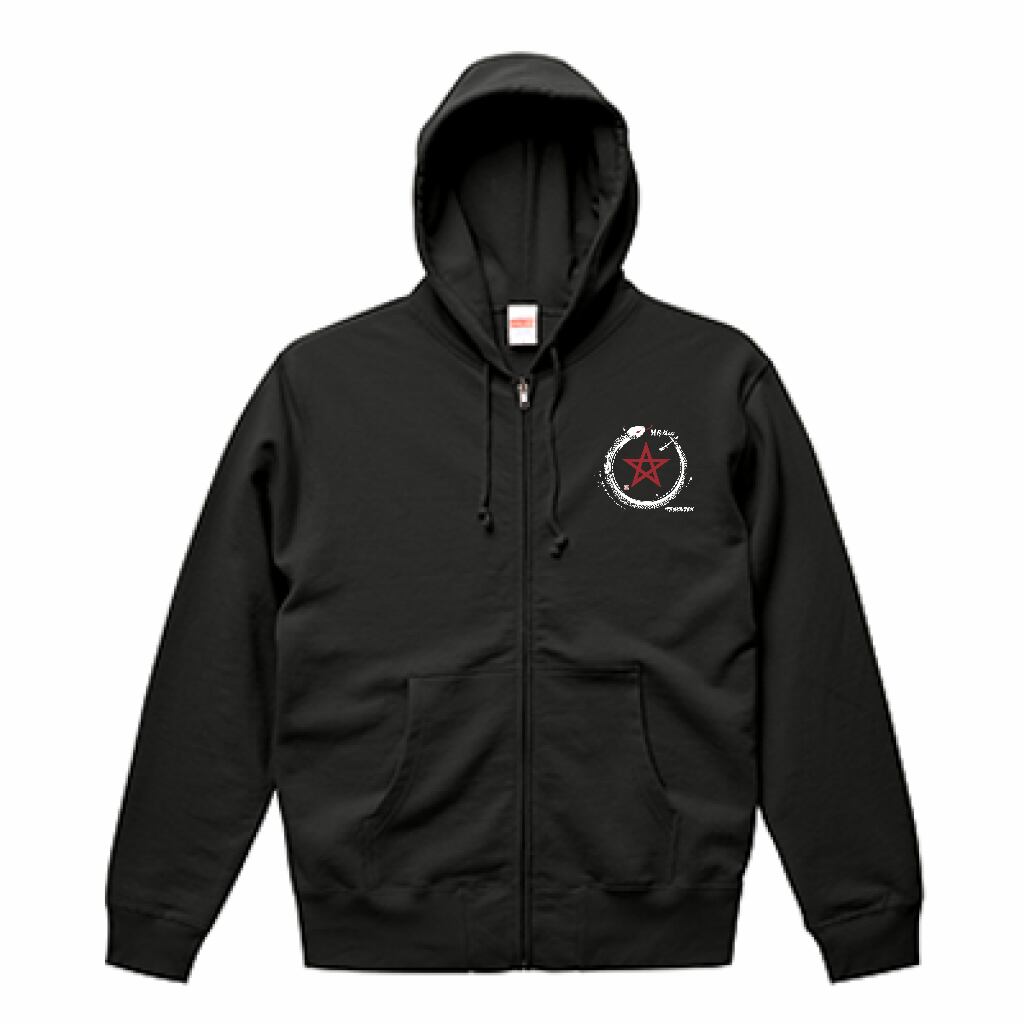 【2025年10月1日限定販売】【H Python (アッシュパイソン)】ブランド オリジナルパーカー 【天空禅(TENKUZEN)】 / パーカー / パーカーオリジナル / パーカー メンズ / パーカー レディース /パーカー ブランド / お寺で御祈祷 / 御祈祷パーカー / 白蛇 / 五芒星 / 金運 / 財運 / 厄除け /【パーカー ブラック】