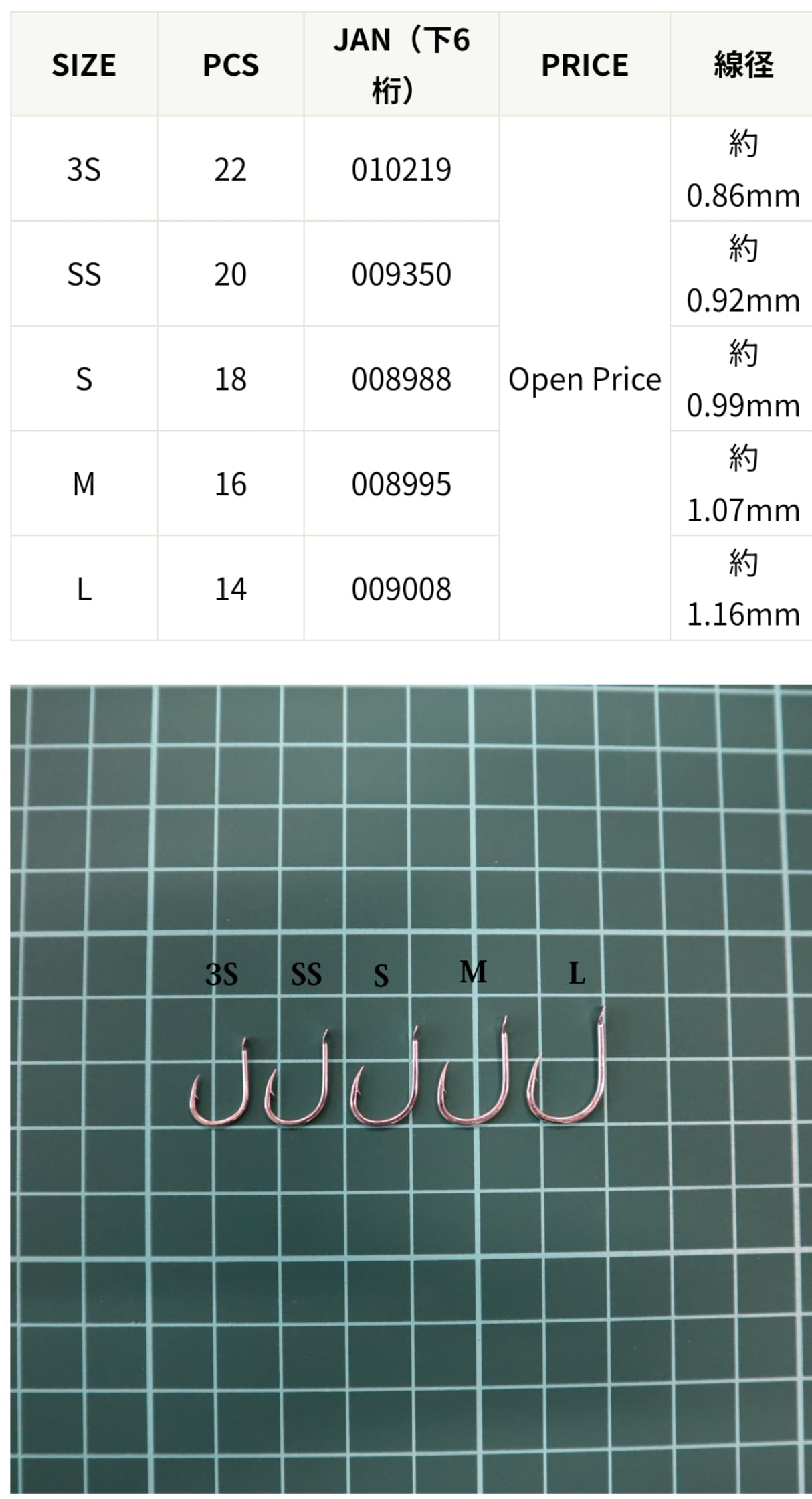 タイラバフック コスパ最強貫通入数18 SUTEKI真鯛 サイズS | sixthsense