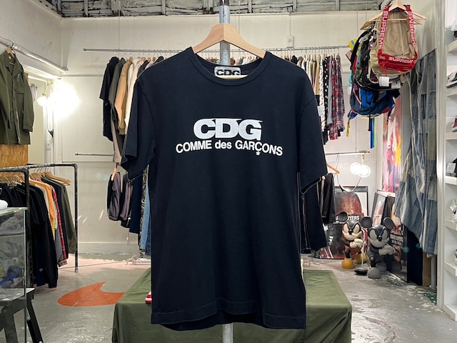 COMME des GARCONS CDG LOGO TEE BLACK LARGE 99480