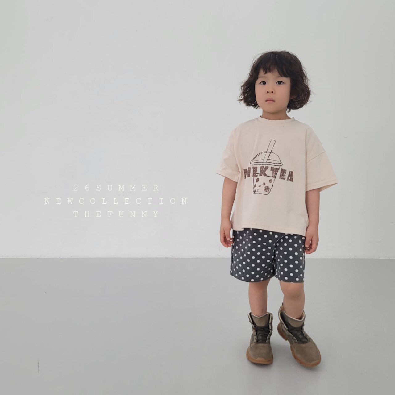 THE FUNNY】ミルクT ベージュ（130~140cm） | 韓国子供服 OsedOn