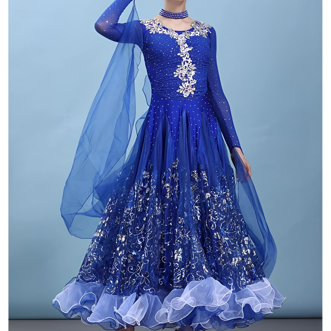 グリッターフローラル・ラグジュアリーデザイン ドレス ds0217