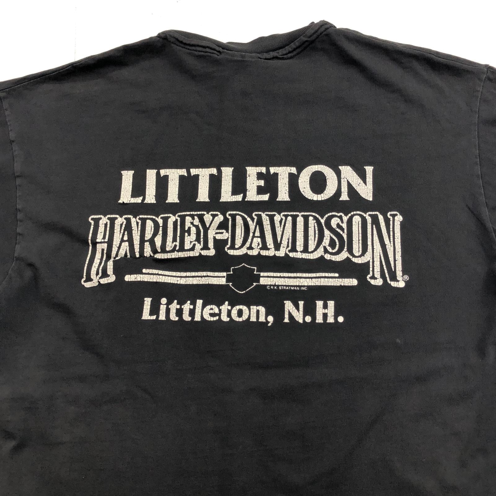 【希少L☆USA製00s】ハーレーダビットソン 両面ビッグプリント タンクトップ HARLEY-DAVIDSON ハーレーダビットソン 半袖Tシャツ USA製 LITTLETON