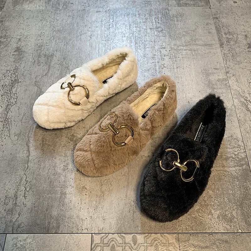 ブラックレッドカジュアルベルベットファー 靴 シューズ フェイクシューズ46436695527