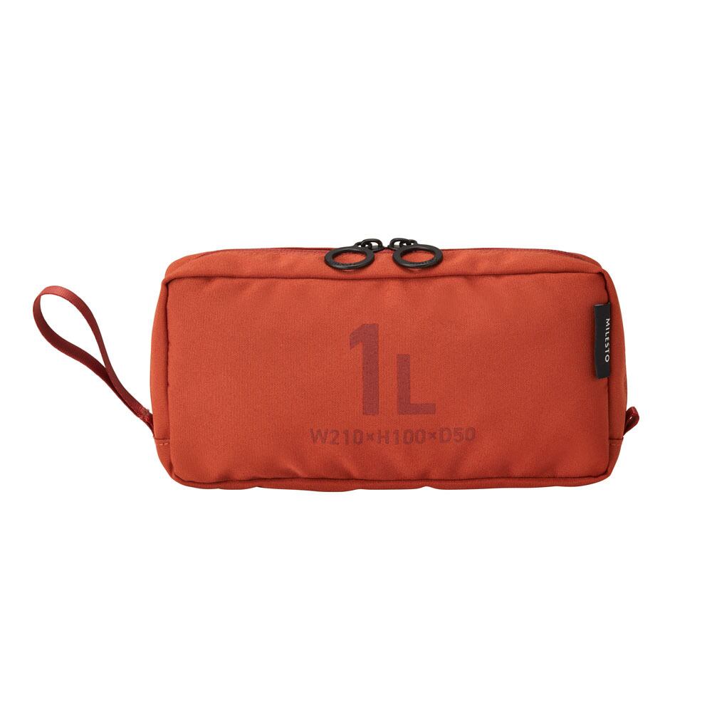 MILESTO ミレスト トラベル ポーチ 1L テラコッタ MLS907 / 収納 バッグインバッグ トラベル モバイル収納 旅行
