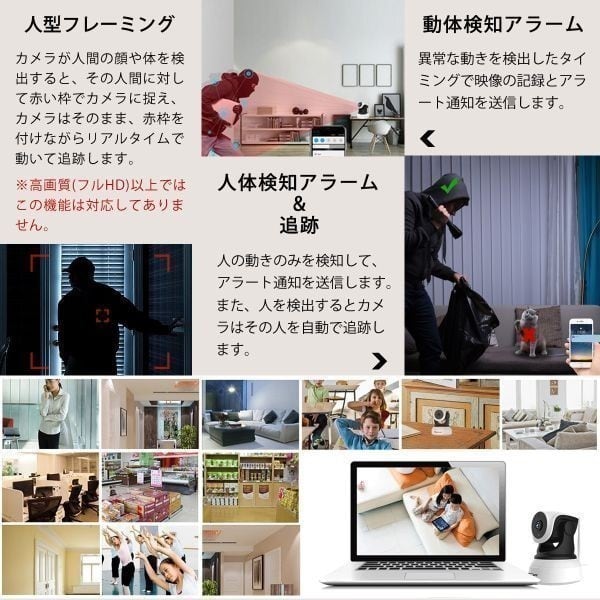 防犯カメラ 屋内用 ワイヤレス C24S 2K 1296p 300万画素 ONVIF AI機能