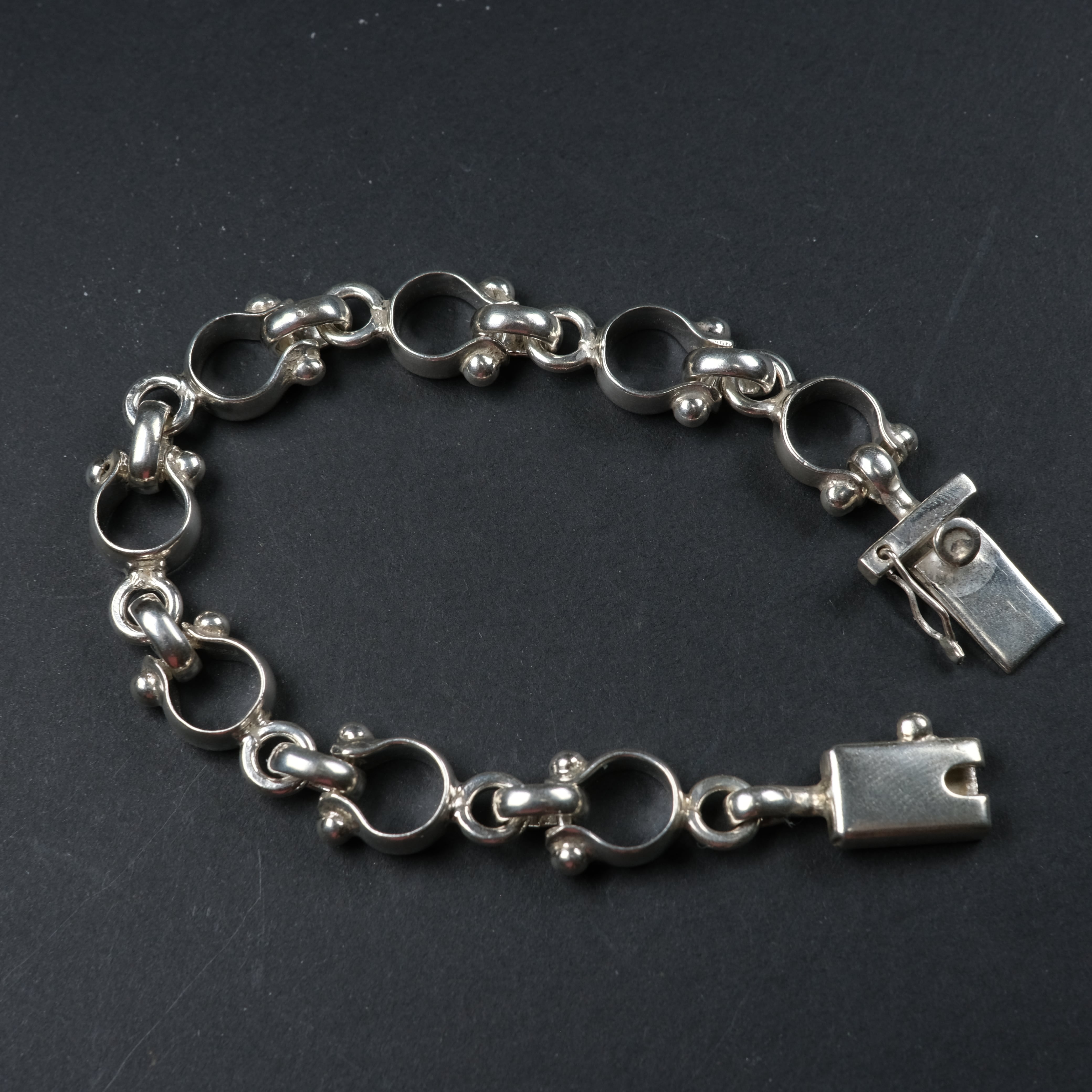 メキシコ Silver925 ブレスレット 別注 メキシコ タスコ製 Taxco シルバー925 デザインチェーン