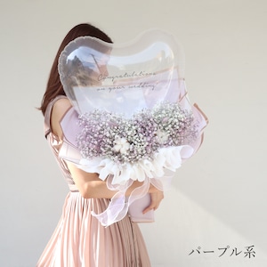 Heart balloon bouquet-amour-【生花】【全4色】