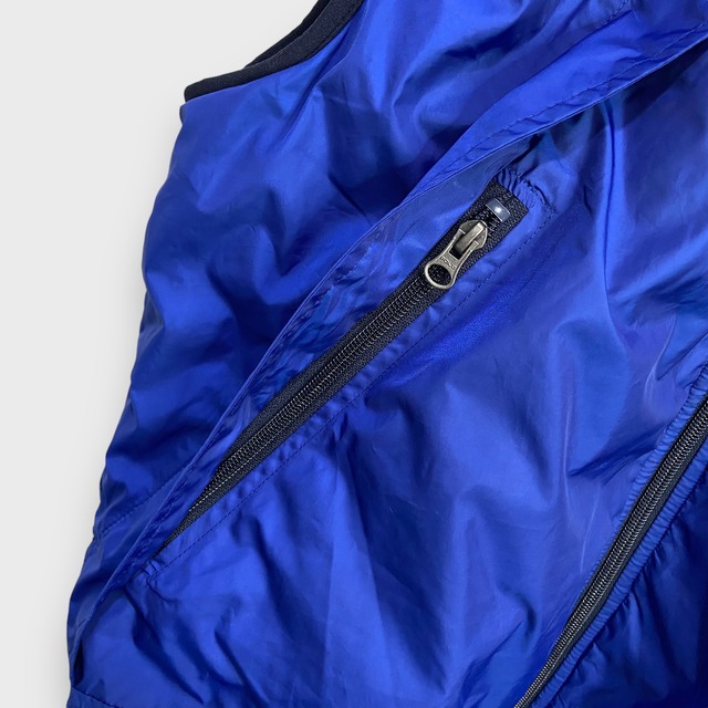 90s POLOSPORT ラルフローレン リバーシブルベスト ブルー 紺 L