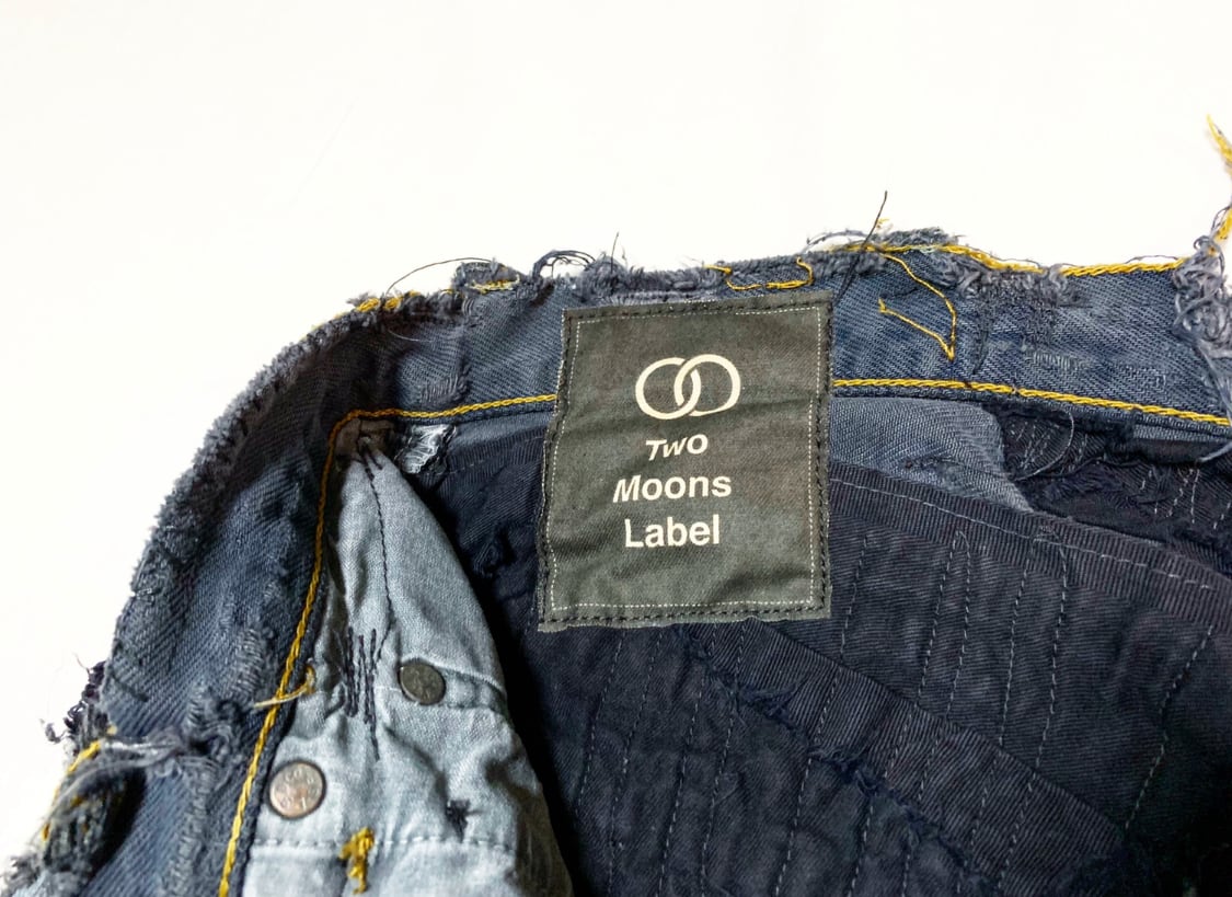 硫化染めクラストパンツ / Sulfide dyeing real used crust pants