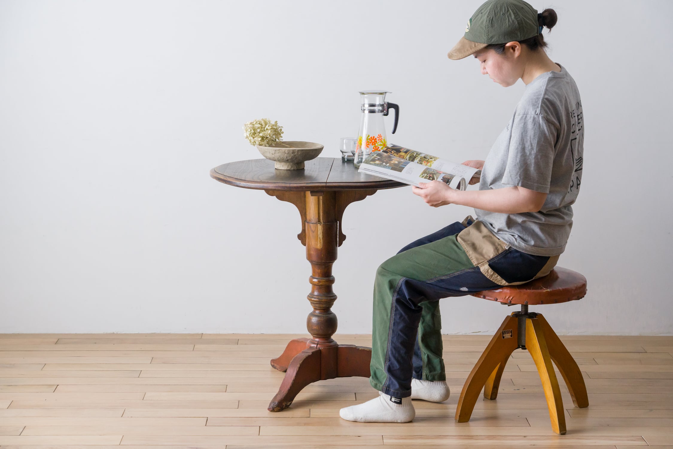 フランフラン アンティーク調サイドテーブル のも 3個セット  