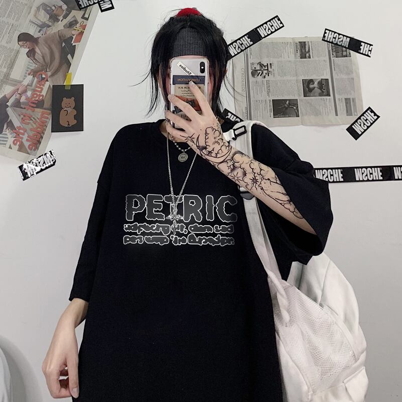 サマースタイルラウンドネックTシャツ トップス 大きめサイズ かわいい 夏物 Oネック ケッペル39984976832