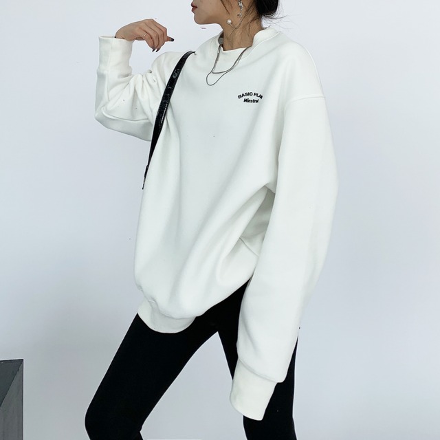 modern english logo sweatshirt　モダン英字ロゴスウェットシャツ　J0587