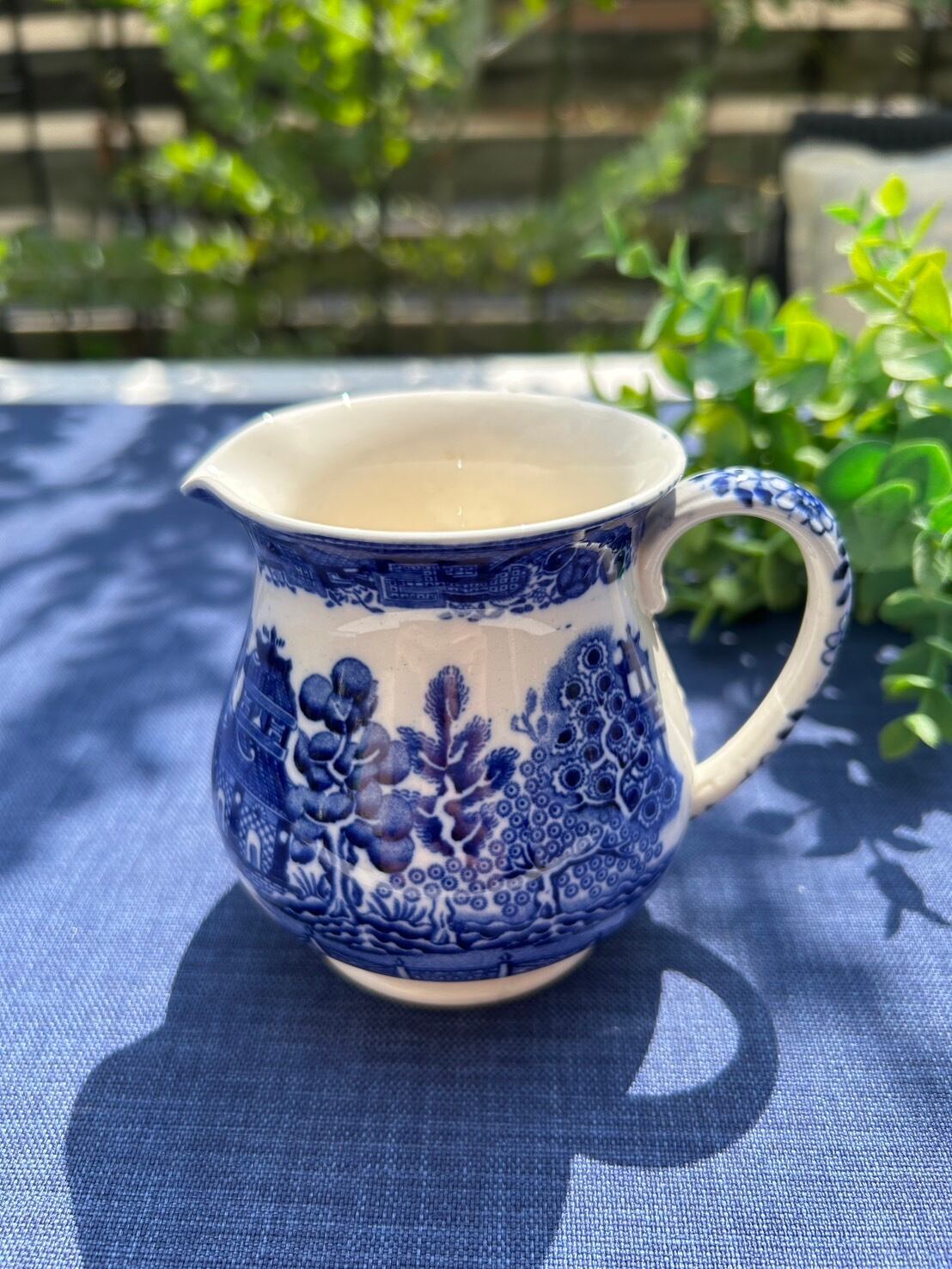 SPODE社　ブルーウイロー　ミルクピッチャー（Copeland期）