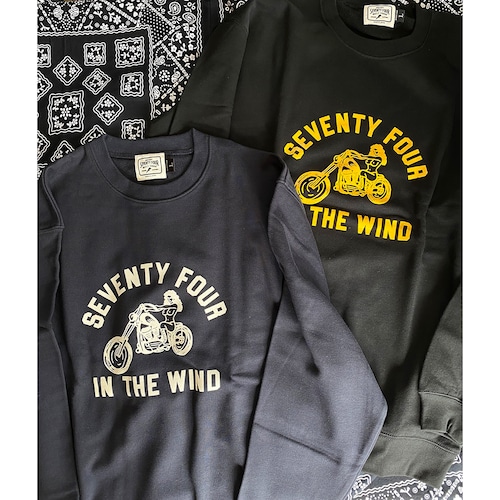 クルーネックスウェット / SEVENTY FOUR(セブンティーフォー) / CREW NECK SWEAT SHIRT (IN THE WIND)(STF26SF26)