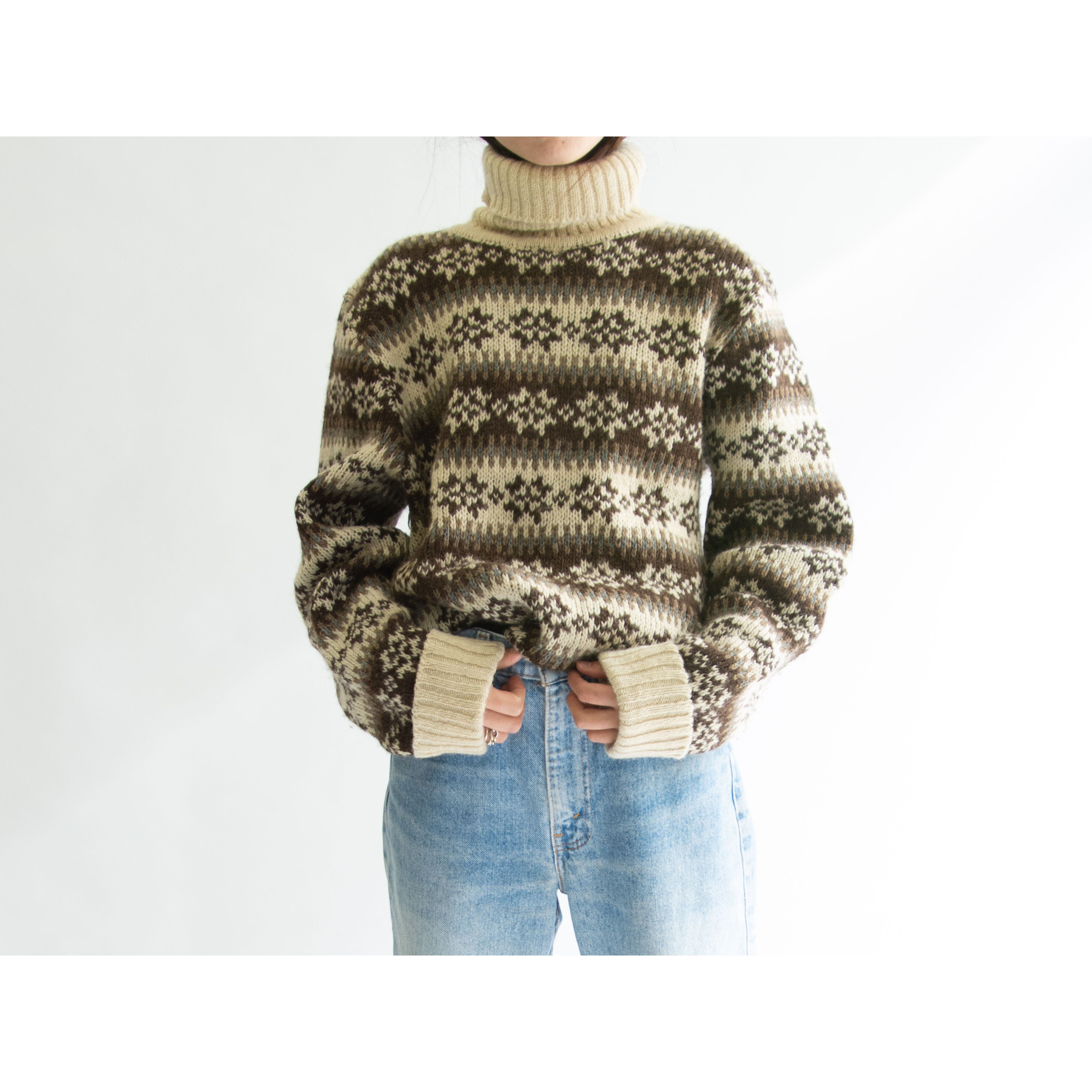 Kaare Giose】Made in Norway high neck Nordic sweater（ノルウェー製