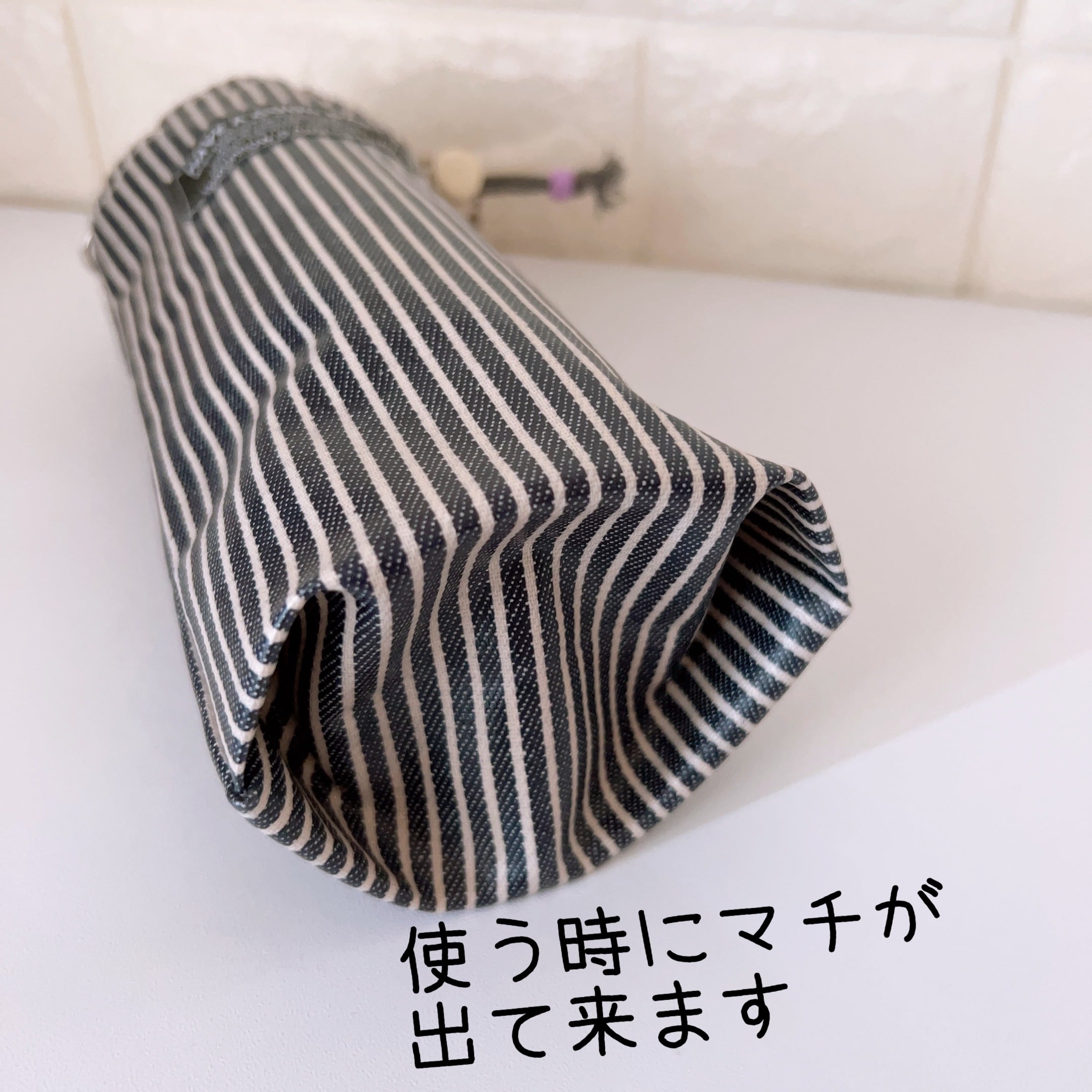 J）水筒ケース ヒッコリー 汚れに強いラミネート 水筒カバー 水筒入れ