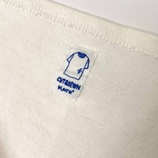 KATO` CUT&SEWN カトー ボーダー 七分袖 Tシャツ カットソー XL/ホワイト×オレンジ メンズ