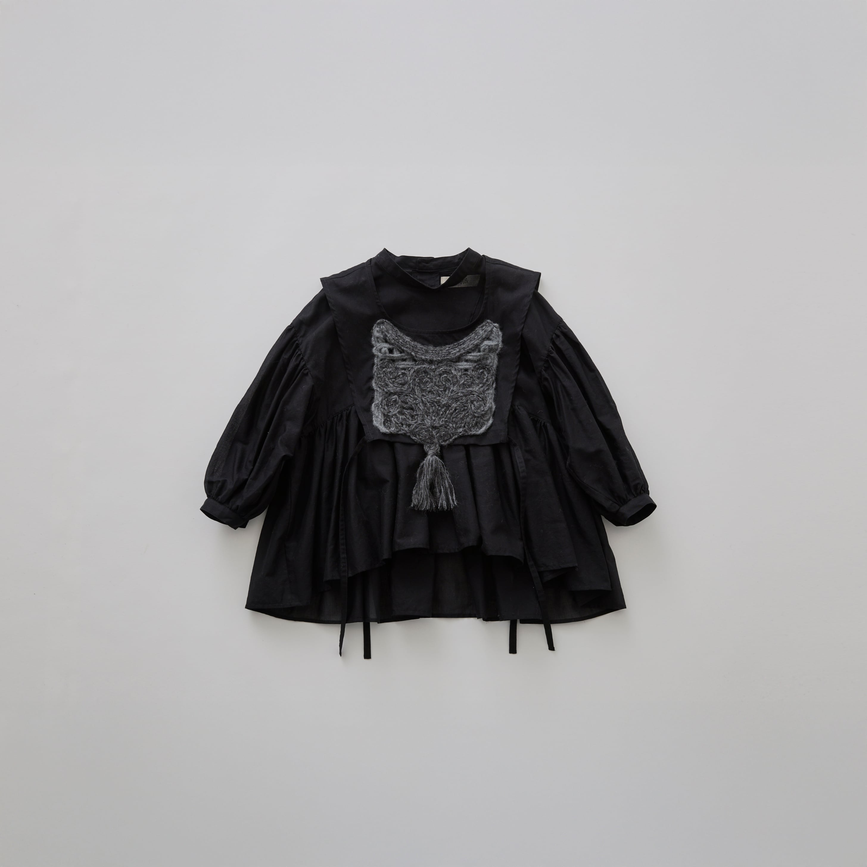 eLfinFolk(エルフィンフォルク)/ Yuki Usagi Blouse / black / 95,110,125cm