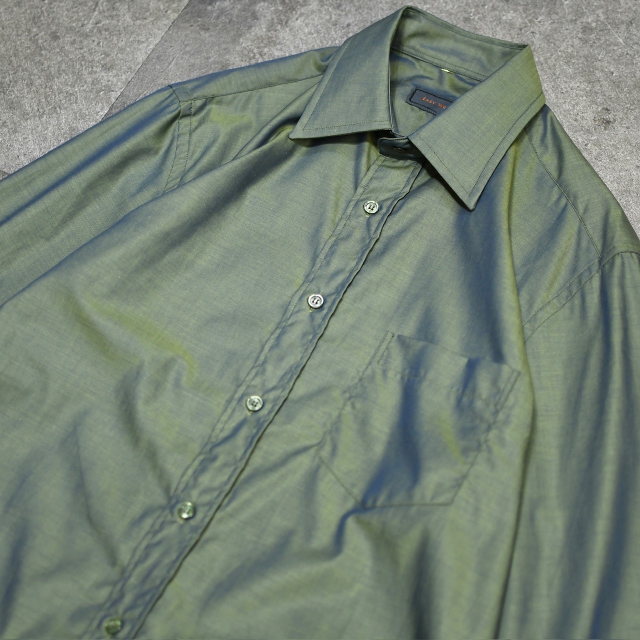khaki iridescence dress shirt