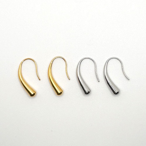 ステンレスビッグドロップフックピアス